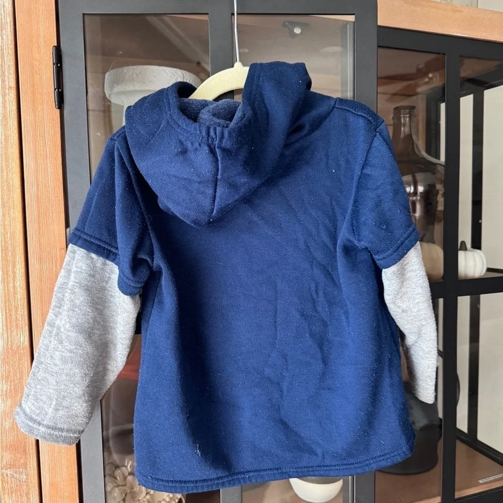 Vintage 2005 Sesame Street Elmo embroidered hoodie sweatshirt navy toddler boy